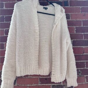 wild fable Cream Shaggy Open Cardigan